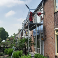 Gevelridder Smart Crane Hybride M Minikraan Glass lift glas lift L giek