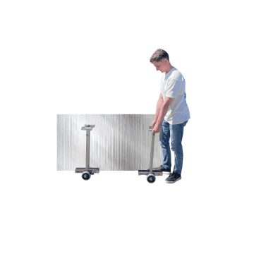 Carry en Roll RVS tilhulpmiddel platenwagen