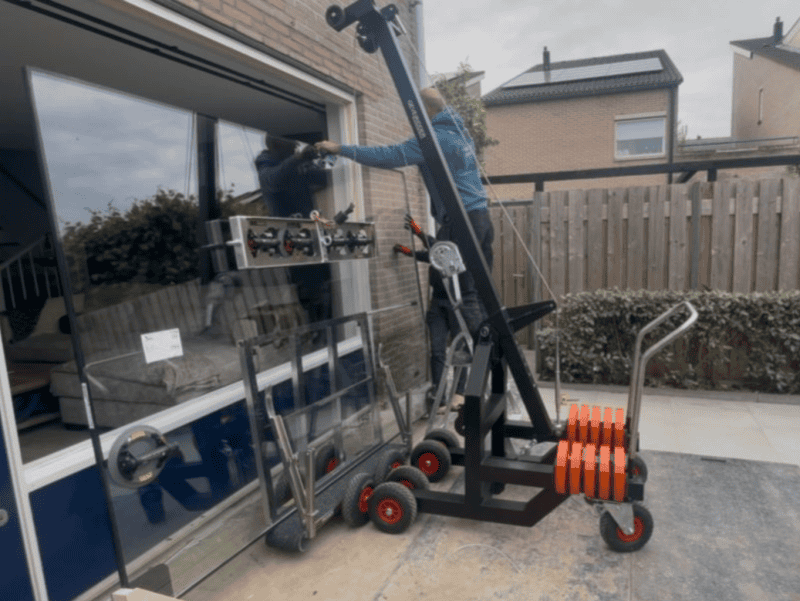 Lichtgewicht minikraan gevelridder