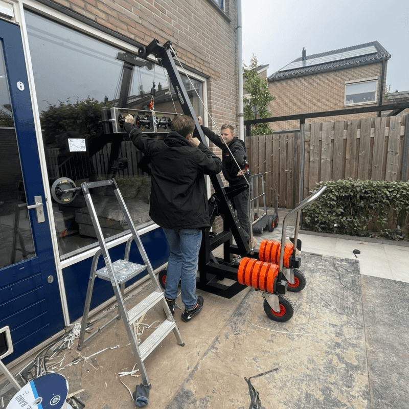 Gevelridder Minikraan The Cannon Glas plaatsen lichtgewicht