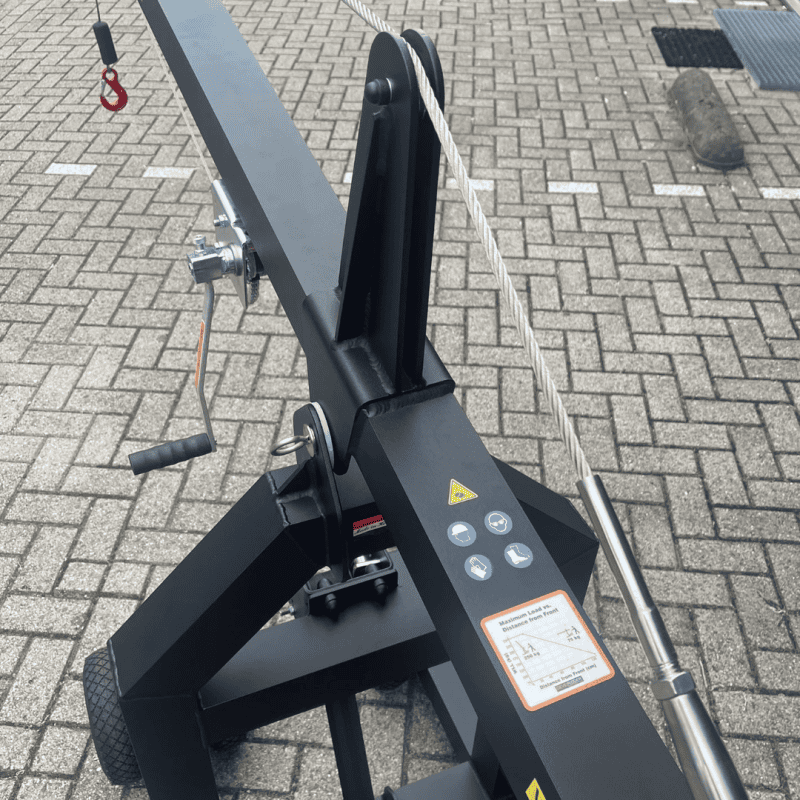 Gevelridder Minikraan The Cannon Glas plaatsen lichtgewicht detail