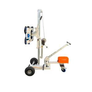 Bohle Veribor Liftmaster B1 glass lift with a dual vacuum circuit and four suction cups for lifting and positioning glass weighing up to 180 kg