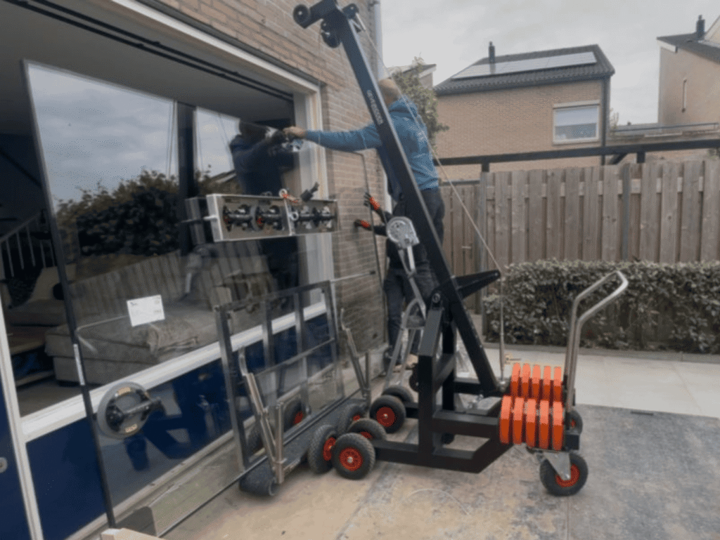 Lichtgewicht minikraan gevelridder