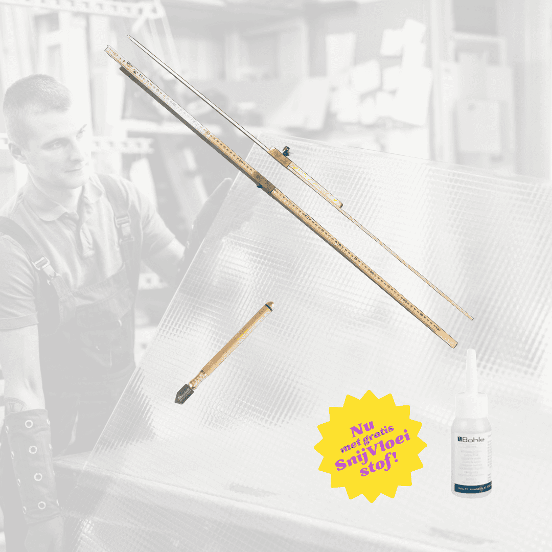 Slieter Hultafors (Schuifduimstok) en glassnijder