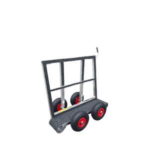 Tegelwagen van aluminium 80x80 cm voor het vervoeren van tegels en grootformaat keramische platen op de bouwplaats